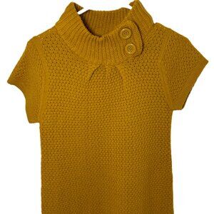 Yellow Mini Sweater Dress - Large